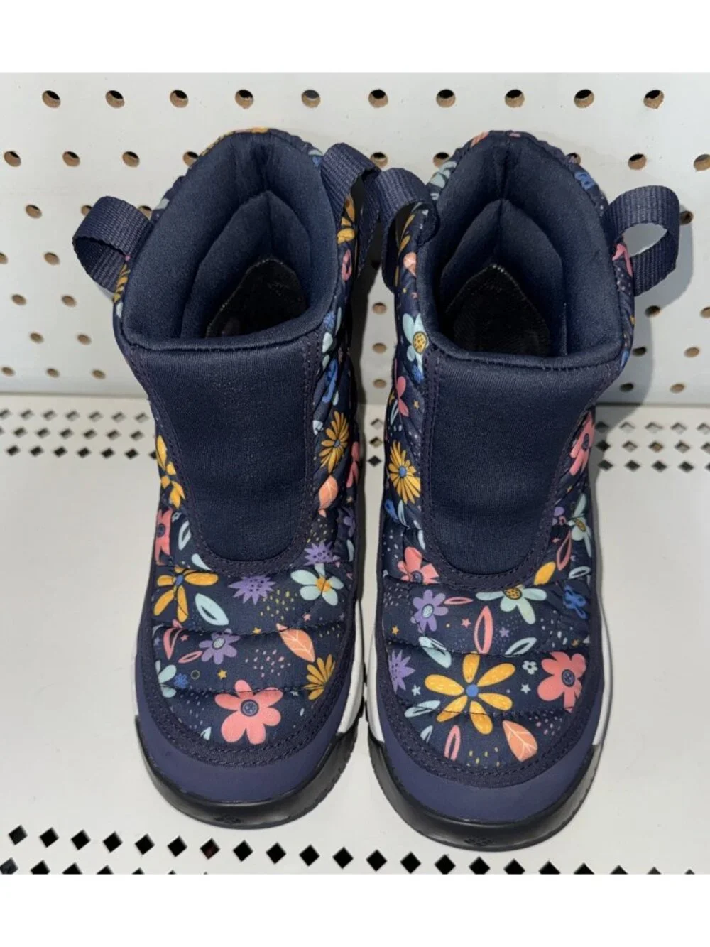 Columbia Snowtrot Mid Girls Youth Insulated Winter Snow Boots Size 3 Floral